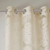 Palm Leaf Burnout Window Sheer(1 Sheer Curtain) - as Pic