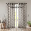 Fretwork Print Grommet Top Window Curtain Panel(Only 1 Pc Panel) - as Pic