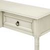 TREXM Console Table Sofa Table with Drawers for Entryway with Projecting Drawers and Long Shelf (Antique White, OLD SKU: WF189574AAK) - as Pic