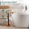 1 Piece Bamboo Bathtub Rack Floor Standing Shelf Adjustable Bathroom Organizer Bedside Removable Shelf Bathroom Accessories Bathtub Tray - Wood color