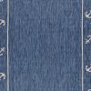 Home Decor Coastal Bordered Coral Reef Indoor/Outdoor Accent Rug - Navy|White - 7'6" X 9'5"