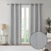 Basketweave Room Darkening Curtain Panel Pair(2 Pcs Window Panels) - as Pic