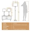 3-Piece Modern Nickel Finish Lamp Set - Silver