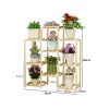 Wooden Multi-Tiered Plant Stand Perfect for Indoor and Outdoor Flower Display - A7