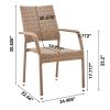 Manhattan Comfort Genoa Patio Dining Armchair in Nature Tan Weave - Default Title