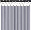 10 Pack Curtain Rings with Clips, Curtain Clip Rings Hooks, Drape Sliding Eyelet Rings - Silver - 38mm