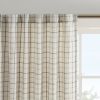 Plaid Rod Pocket and Back Tab Curtain Panel with Fleece Lining - as Pic