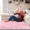 Living Room Carpet Tiles Interlocking Level Loop Square Carpet Tiles Area Rugs Play Mat - Pink - 15pcs