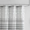 Cotton Yarn Dye Shower Curtain with Pom Poms - as Pic