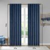 Room Darkening Poly Velvet Rod Pocket/Back Tab Curtain Panel Pair(2 Pcs Window Panels) - as Pic