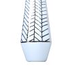 White Ceramic Vase with Gold Geometric Accent Design - Elegant and Versatile Home Decor - as Pic