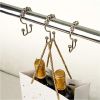 Double Shower Curtain Hooks Stainless Steel Rolling Shower Rings for Curtain Rod, Set of 12Pcs - Matte Nickel - 12 Pieces Hooks