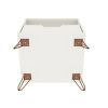 Manhattan Comfort Rockefeller 1.0 Mid-Century- Modern Nightstand with 1-Drawer in White - Default Title