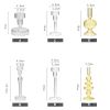Vintage Glass French Style Candlestick Crystal Glass Candle Holders Simple Wedding Romantic Candlelight Dinner Home Decoration - A