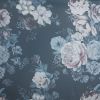 Printed Floral Rod Pocket and Back Tab Voile Sheer Curtain - as Pic