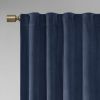 Room Darkening Poly Velvet Rod Pocket/Back Tab Curtain Panel Pair(2 Pcs Window Panels) - as Pic