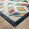 Stylish Classic Pattern Design Floral Damask High-Low Indoor Outdoor Area Rug - Multi - 3'6" X 5'6"