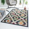 Stylish Classic Pattern Design Floral Damask High-Low Indoor Outdoor Area Rug - Multi - 7'10" X 9'10"