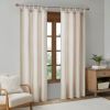 Faux Linen Tab Top Fleece Lined Curtain Panel(Only 1 Pc Panel) - as Pic