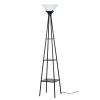 69" Metal Etagere Floor Lamp;  Charcoal Finish - LED Bulb Included
