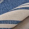 Home Decor Indoor/Outdoor Accent Rug Natural Stylish Classic Pattern Design - Navy - 5'3" X 7'0"