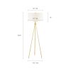 Pacific Metal Tripod Floor Lamp with Glass Shade - as Pic