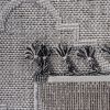 NAAR Guros Collection 2X8 White/Grey /Trellis Indoor/Outdoor Area Rug - as Pic