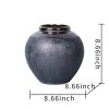 Vintage Smoke Ceramic Vase 8.7"D x 8.7"H - Artisanal Piece for Your Home - as Pic