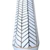 White Ceramic Vase with Gold Geometric Accent Design - Elegant and Versatile Home Decor - as Pic
