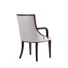 Manhattan Comfort Grand Faux Leather Dining Armchair in Light Grey - Default Title