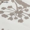 Muwago Silhouette Flower Shower Curtains Polyester Fabric Plants Brown Beige Leaves Waterproof Mildew Floral Bathroom Curtains - W72"*H78"