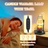 Candle Warmer Lamp Dimmable And Timer Candle Warmer Height Adjustable For Jar Scented Candles For Home Decor Amber Glass And Black Base - Black