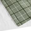 Plaid Faux Leather Tab Top Curtain Panel with Fleece Lining(Only 1 Pc Curtain Panel) - as Pic