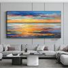 Handmade Hand Painted Wall Art On Canvas Abstract Knife Painting Landscape Dusk For Home Decoration Decor - 100X150cm