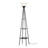 69" Metal Etagere Floor Lamp;  Charcoal Finish - LED Bulb Included