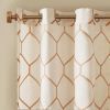 Metallic Geo Embroidered Curtain Panel(Only 1 Pc Panel) - as Pic
