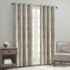 Knitted Jacquard Paisley Total Blackout Grommet Top Curtain Panel(Only 1 Pc Panel - as Pic