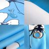 Flower Shower Curtains Blue Shower Curtain Waterproof Curtain, 180x180 cm - Default