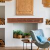 48" Rustic Wood Fireplace Mantel , Wall-Mounted & Floating Shelf for Home Decor - as Pic