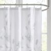 Floral Printed Burnout Shower Curtain - as Pic