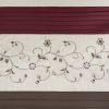 Faux Silk Embroidered Floral Shower Curtain - as Pic
