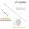 Tension Curtain Rod Spring Load Adjustable Curtain Pole Heavy-Duty Steel 4 Sizes for Bathroom Wardrobe Kitchen Balcony 200cm - 200cm