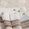 Muwago Luxurious Lattice Print Vintage Classic Shower Curtain Elegant Thick Waterproof Light Brown Marble Pattern Bath Cover - W78"*H72"