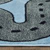 Home Decor Indoor/Outdoor Accent Rug Whimsical  Stylish Classic Pattern Design - Navy - 5'0" X 7'0"