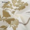 Muwago Silhouette Flower Shower Curtains Polyester Fabric Plants Brown Beige Leaves Waterproof Mildew Floral Bathroom Curtains - W78"*H72"