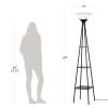 69" Metal Etagere Floor Lamp;  Charcoal Finish - LED Bulb Included