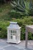 Wooden Candle Lantern Decorative, Hurricane Lantern Holder Decor for Indoor Outdoor, Home Garden Wedding - as Pic