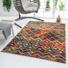 Stylish Classic Pattern Design Floral Damask High-Low Indoor Outdoor Area Rug - As pic show - 5' X 8'