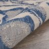 Home Decor Indoor/Outdoor Accent Rug Natural Stylish Classic Pattern Design - White|Navy - 7'6" X 9'5"