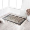Stylish Classic Pattern Design Traditional Floral Filigree Bordered Area Rug - Beige|Ivory|Blue - 2' X 3'